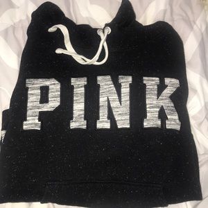 black victoria secret pink hoodie